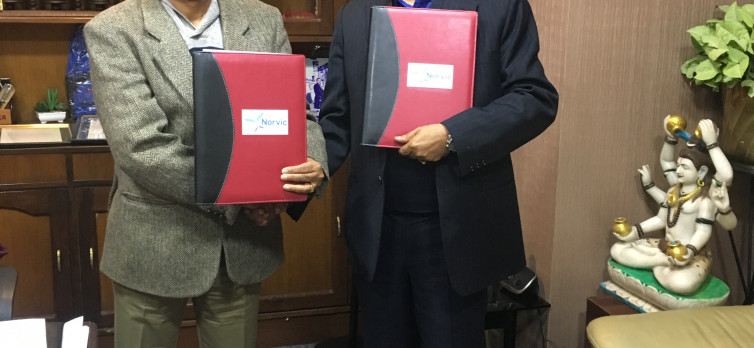 Signing MoU with Everest Insurance